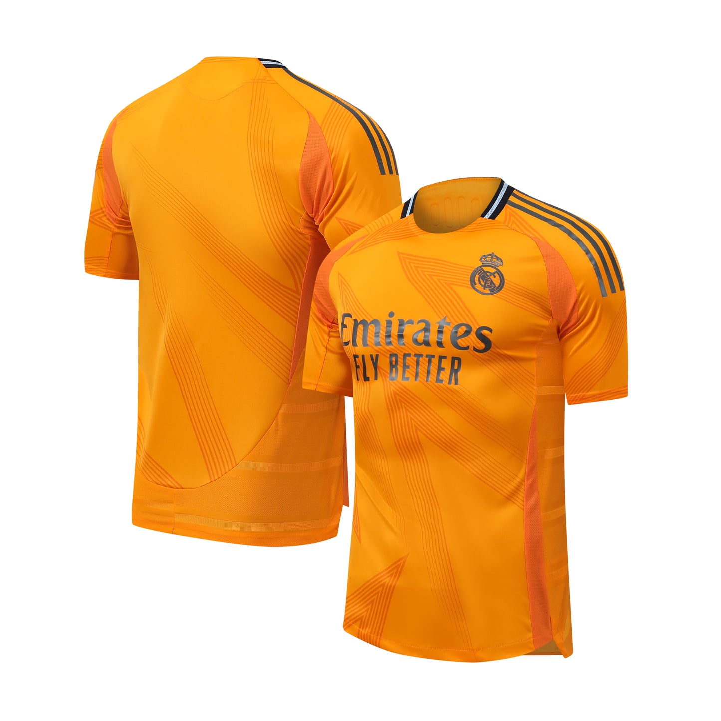 Real Madrid 24-25 Authentic Away Jersey, Orange