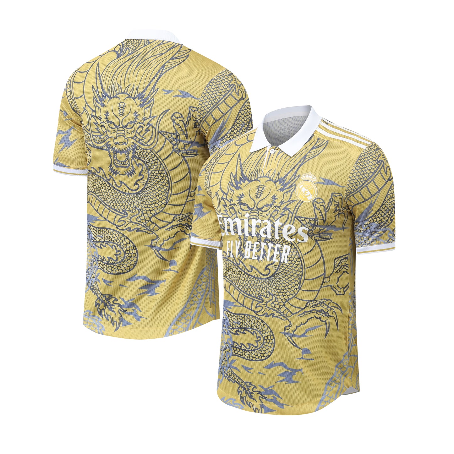 Real Madrid 22-23 Y-3 Dragon Special Edition Jersey, Gold