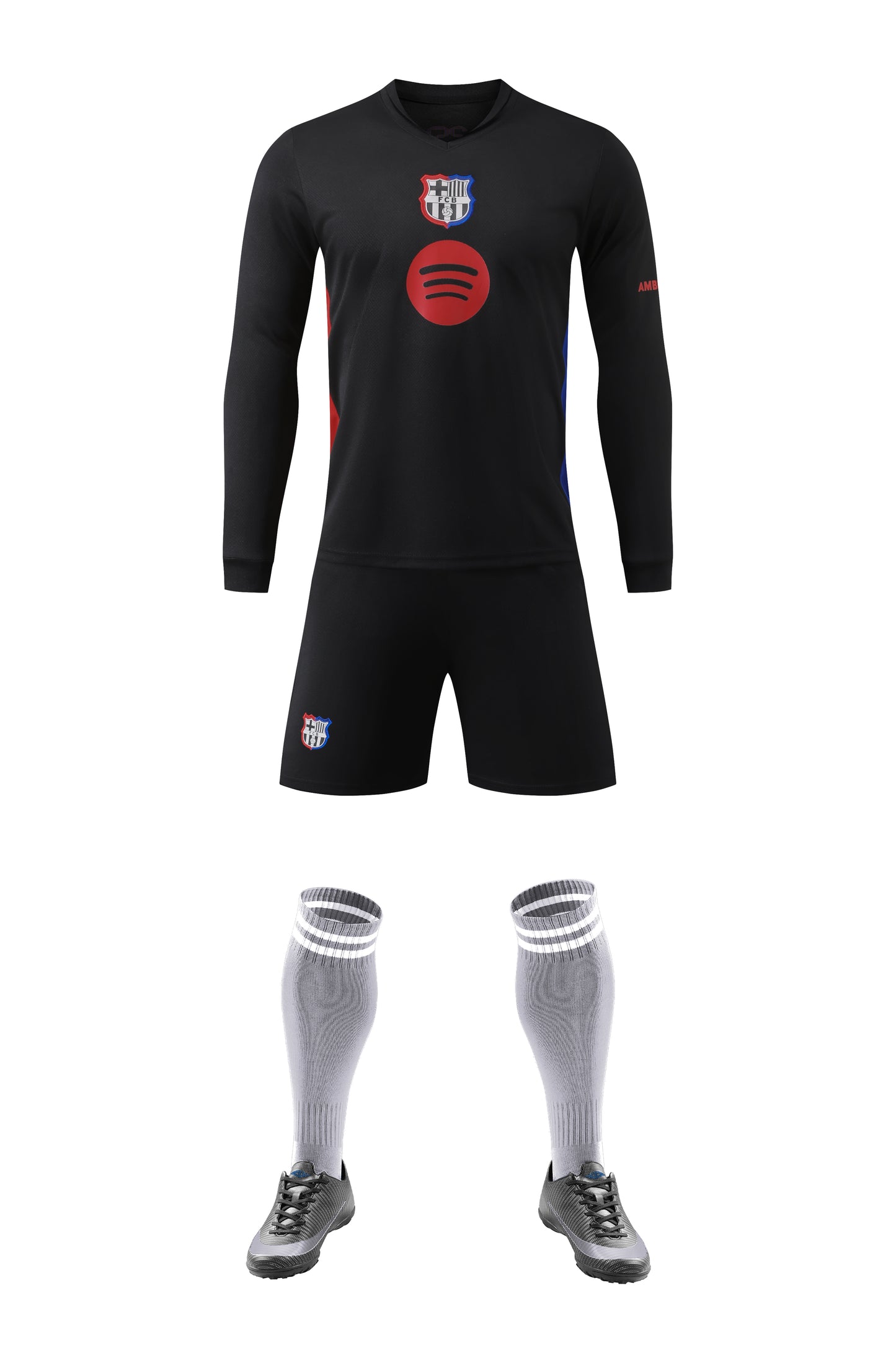 2024-25 Barcelona Away Black Long Sleeve Jersey