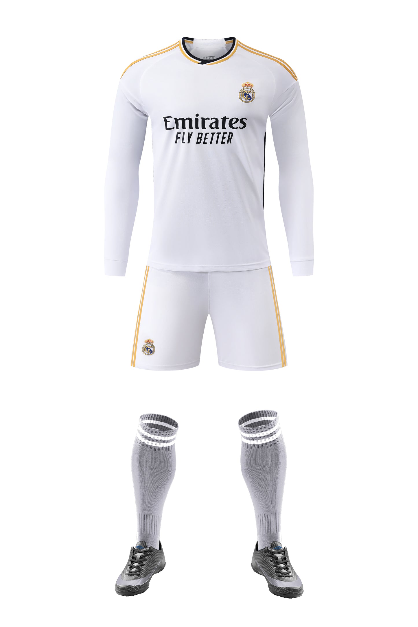 2023-24 Real Madrid Home Long Sleeve Jersey