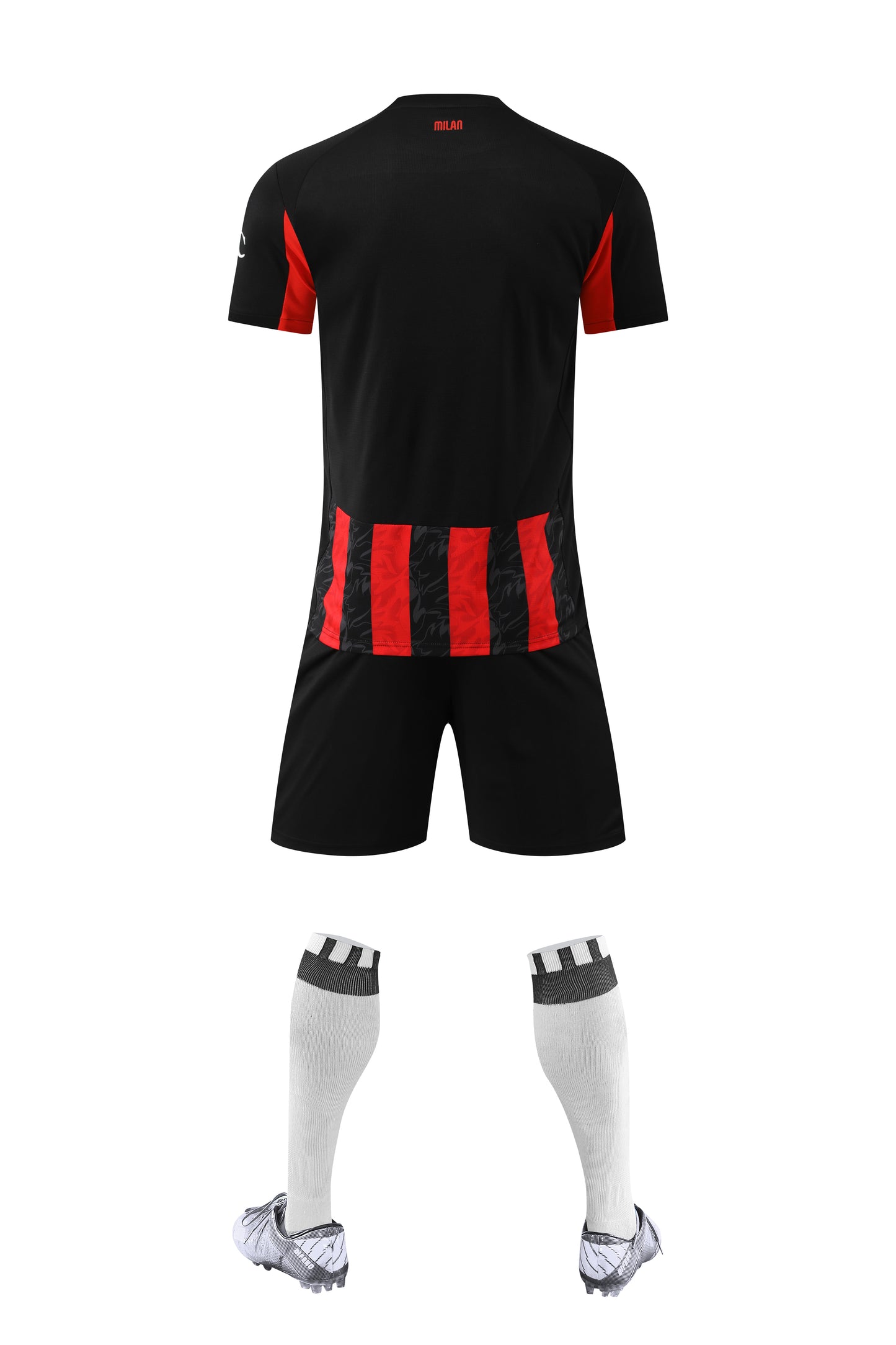 25-26 AC Home Red and Black Jersey