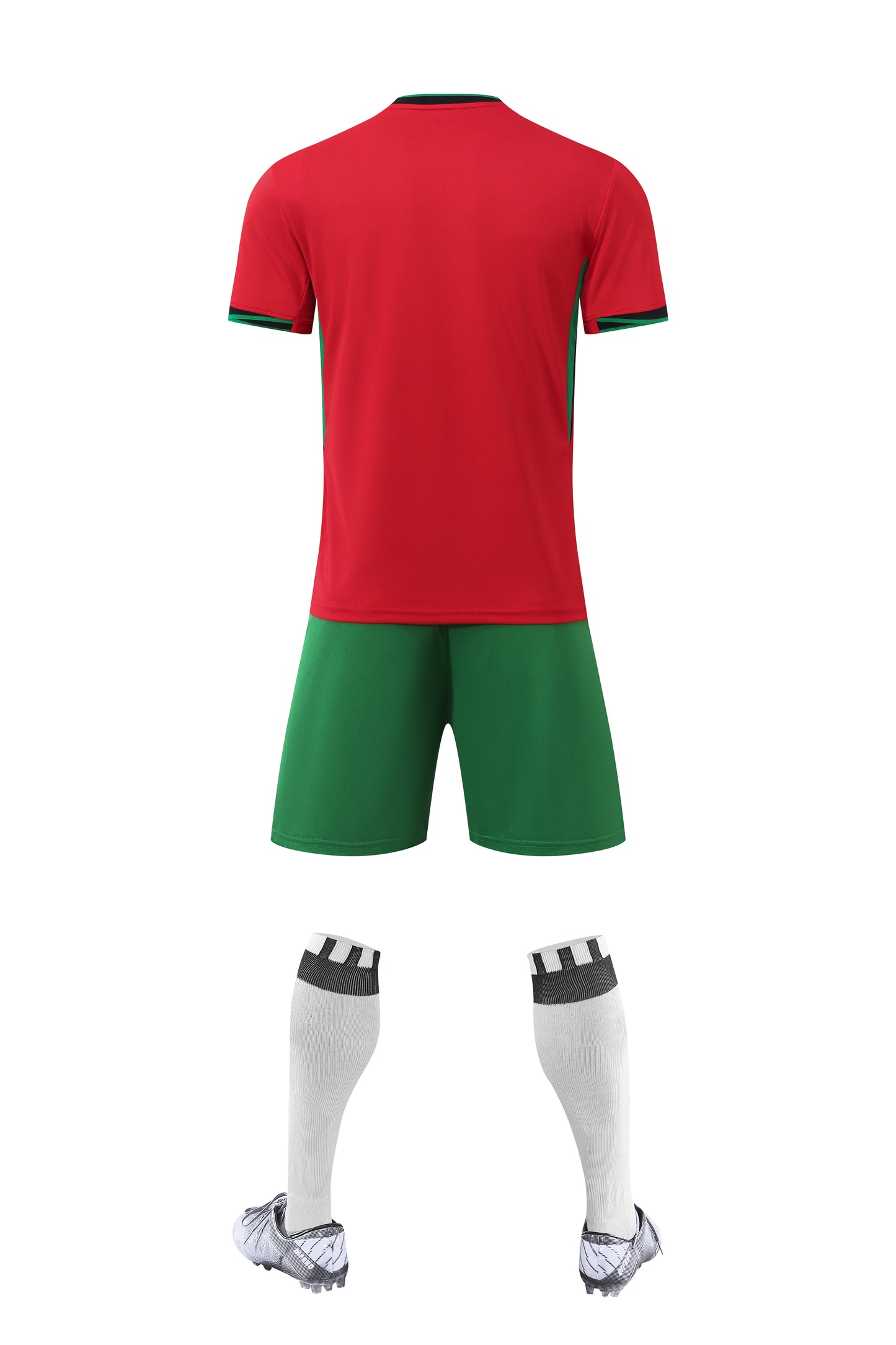 2024-25 Portugal Home Kit with Green Shorts