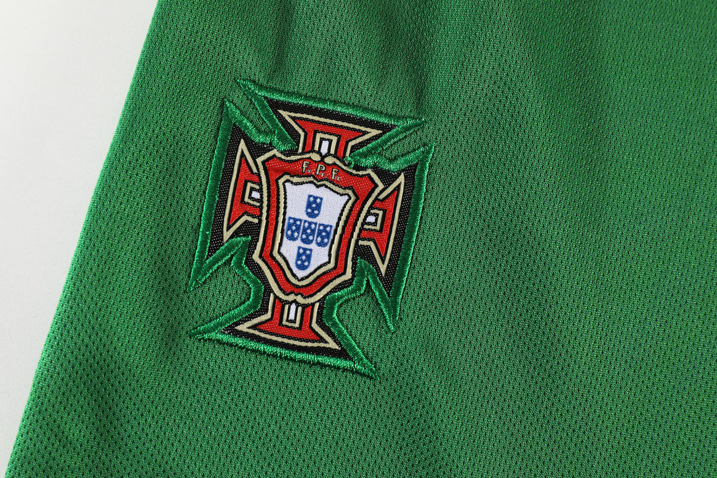 2024-25 Portugal Home Kit with Green Shorts