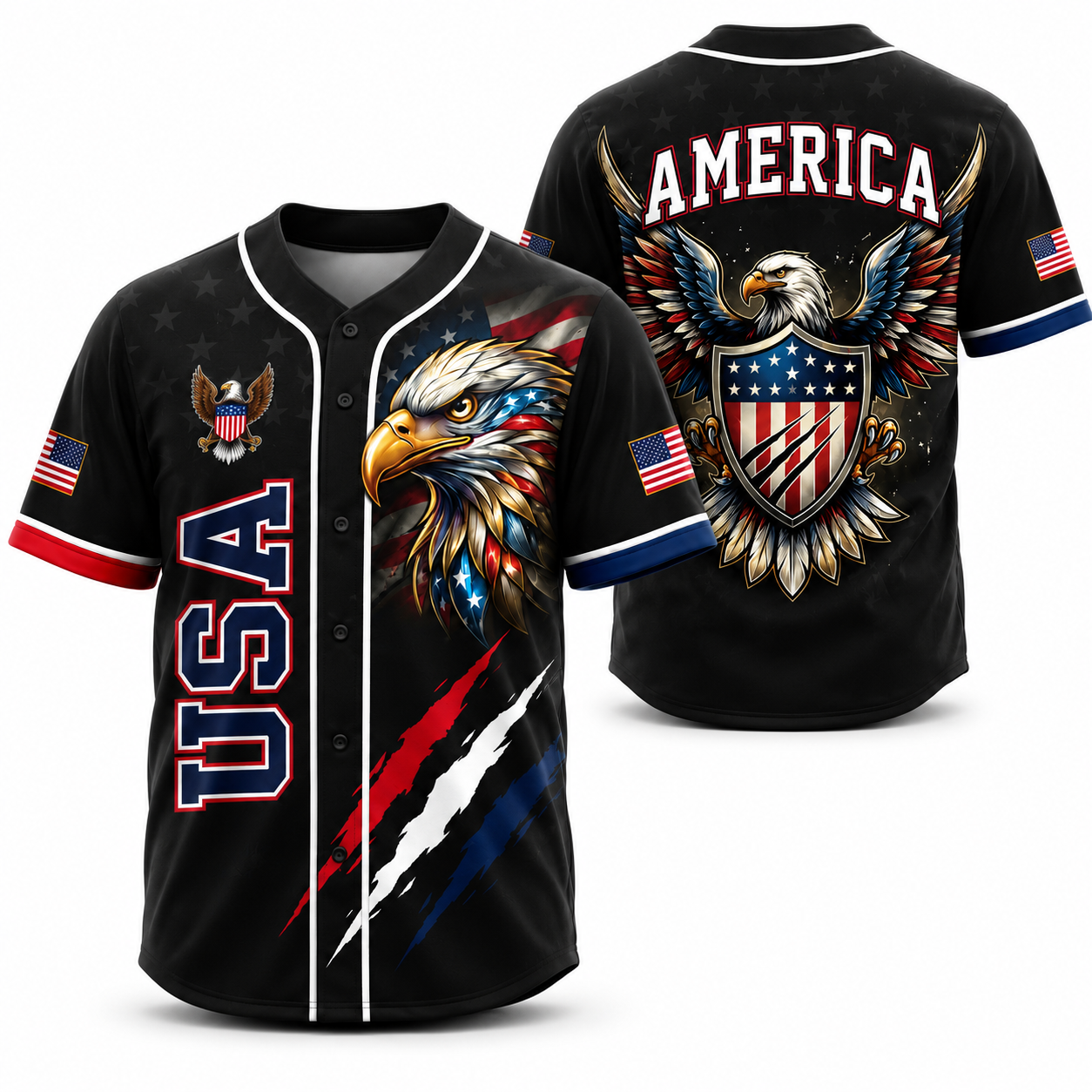 American Eagle 4th of July Baseball Jersey