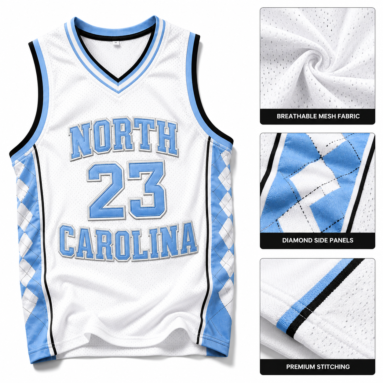 Men's Retro No. 23 Embroidered Basketball Jersey