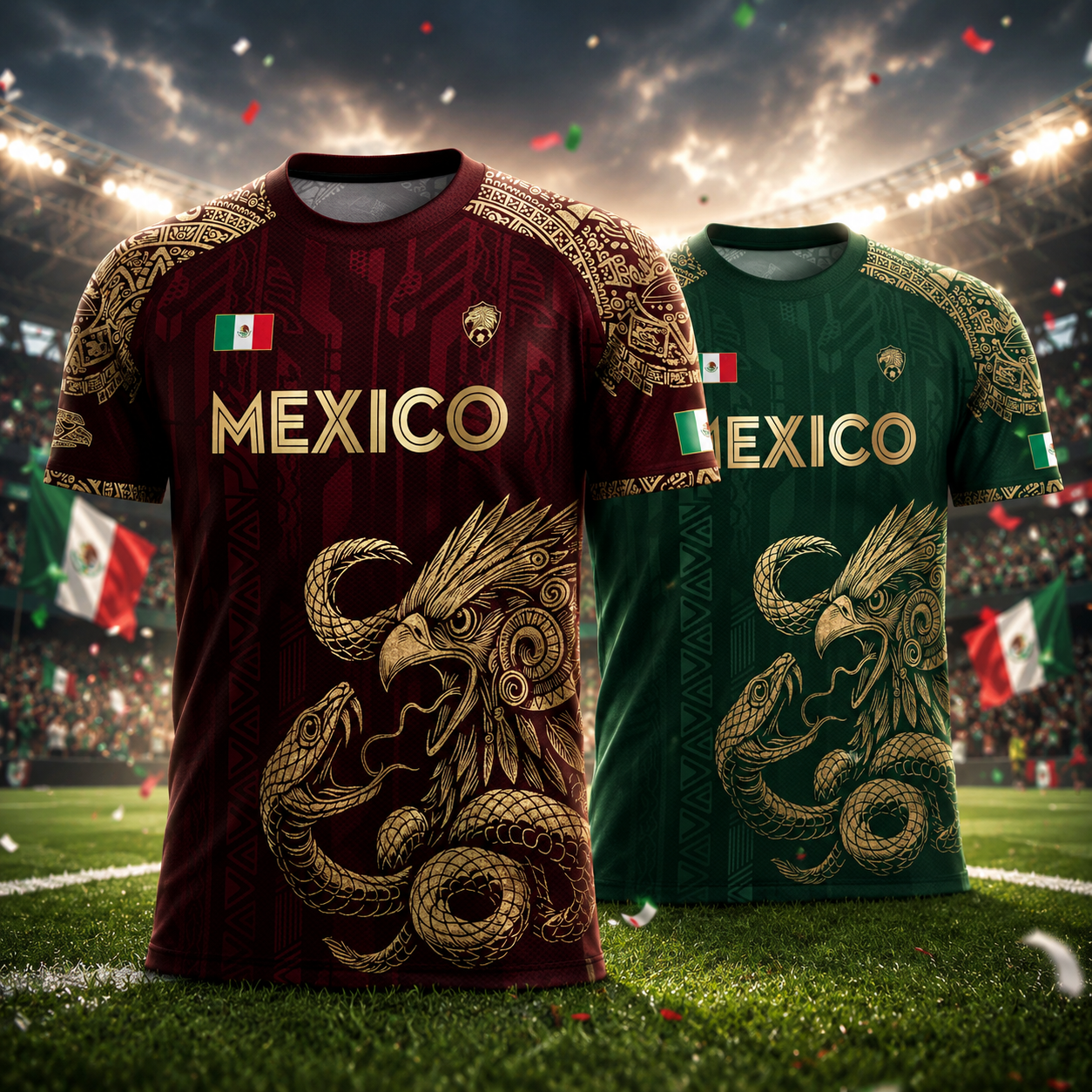 Mexico Aztec Eagle Soccer Jersey – 2026 Match Day Fan Shirt 🇲🇽