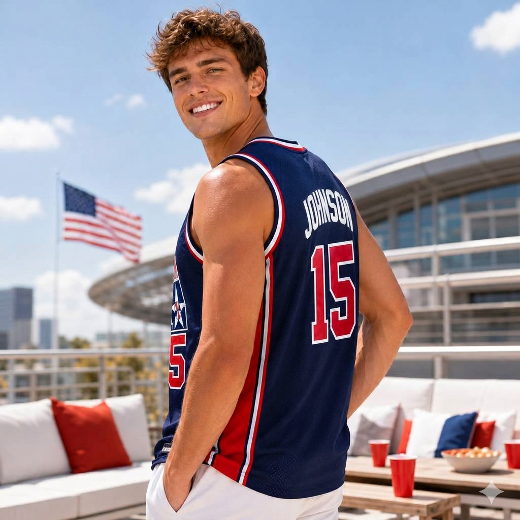 Vintage 1992 Barcelona Mesh Jersey - Men's Retro Legend 15 Basketball Tank Top