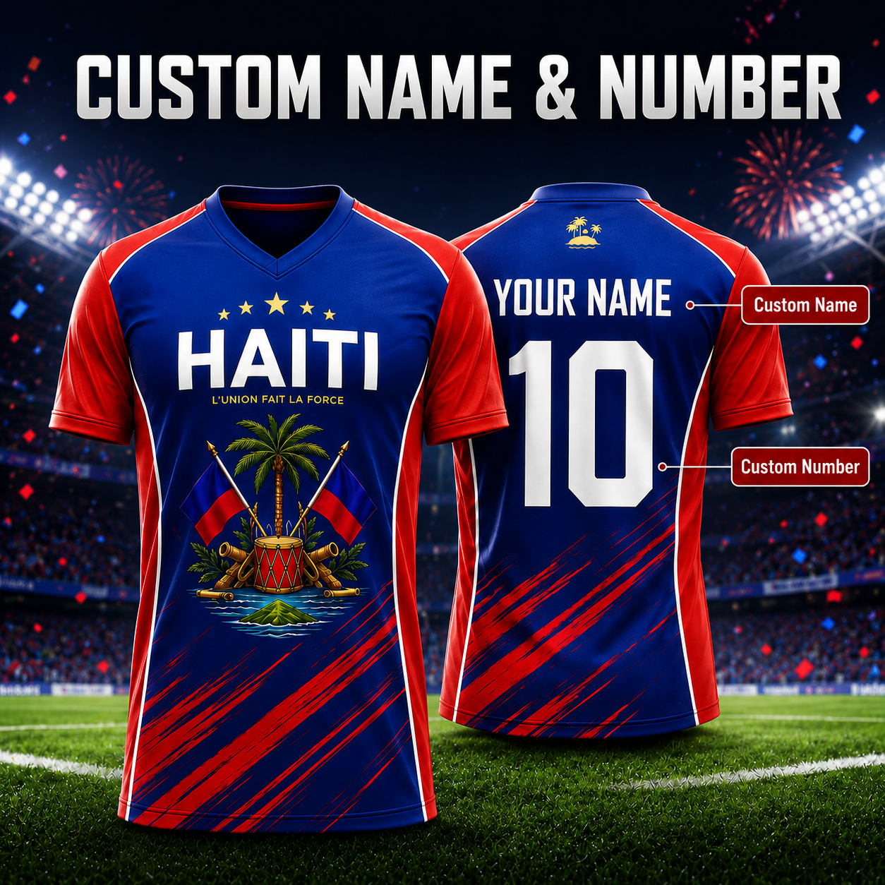 Custom Haiti Soccer Jersey 2026