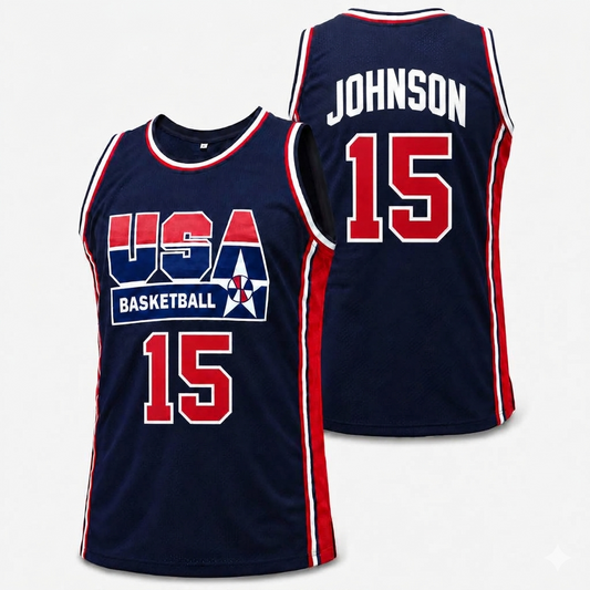 Vintage 1992 Barcelona Mesh Jersey - Men's Retro Legend 15 Basketball Tank Top