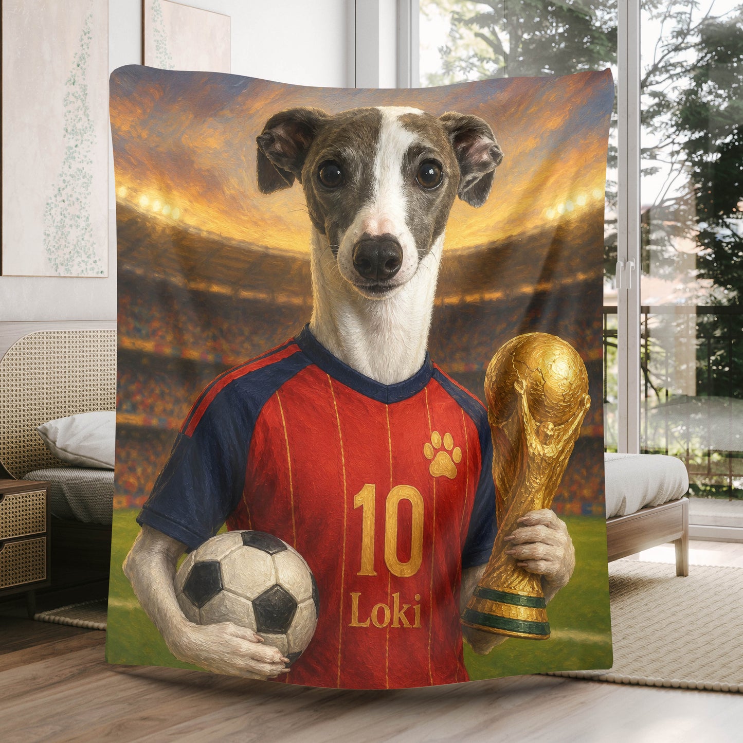 Personalized Soccer Pet Blanket
