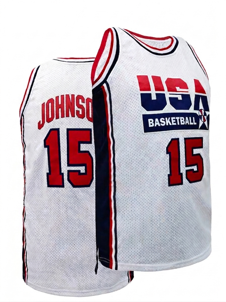Vintage 1992 Barcelona Mesh Jersey - Men's Retro Legend 15 Basketball Tank Top