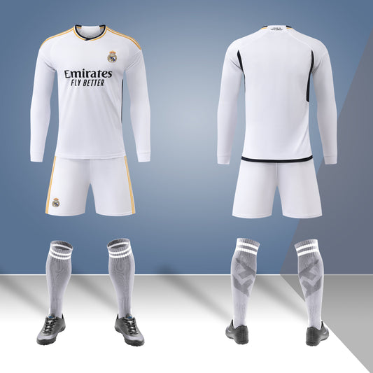 2023-24 Real Madrid Home Long Sleeve Jersey