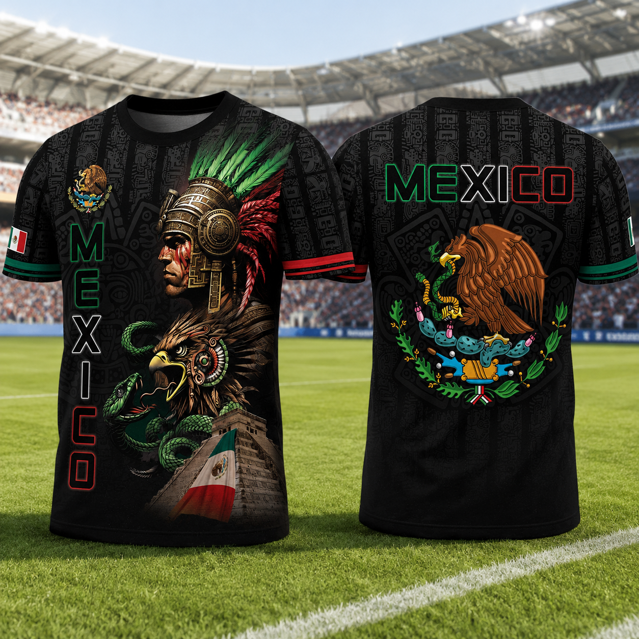 World Cup 2026 Mexico Aztec Warrior & Eagle Heritage Soccer Jersey