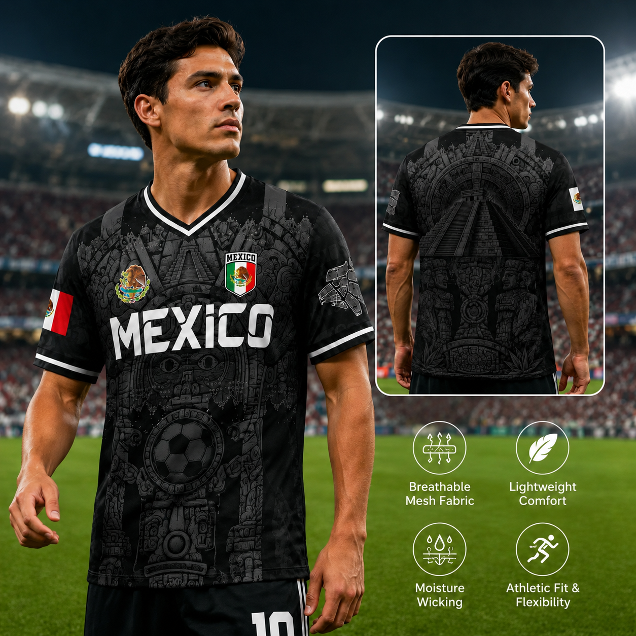 Mexico Retro World Cup Aztec Soccer Jersey