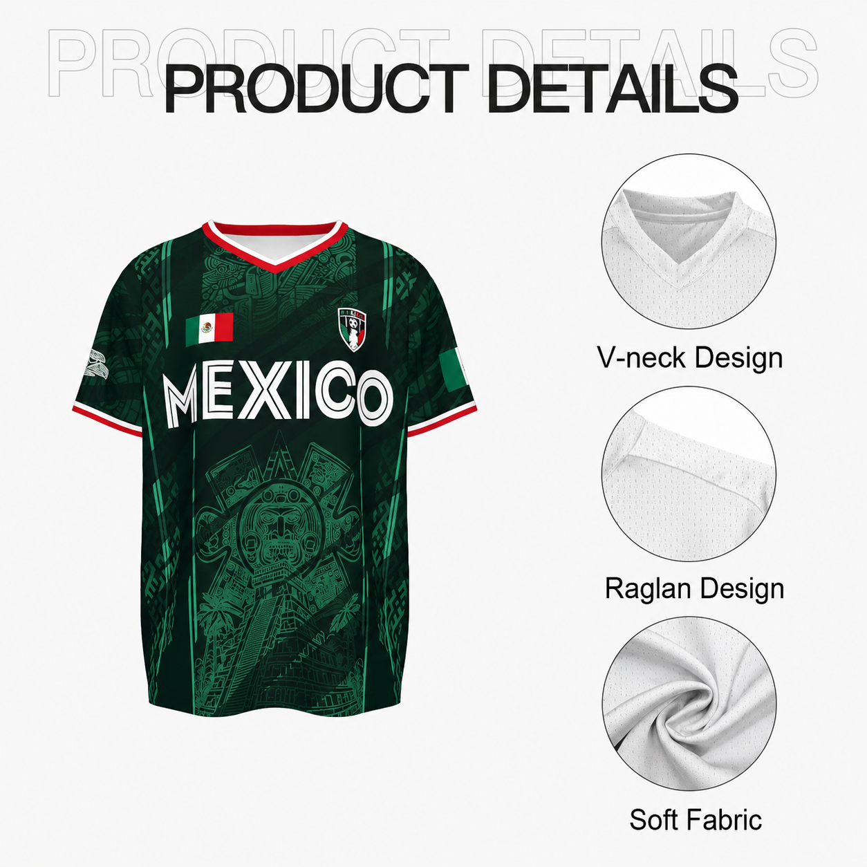 2026 Mexico Retro Soccer Jersey – Pyramid Fan Shirt