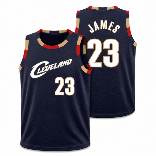 The King's Legacy 23 Cleveland Retro Embroidered Mesh Basketball Jersey