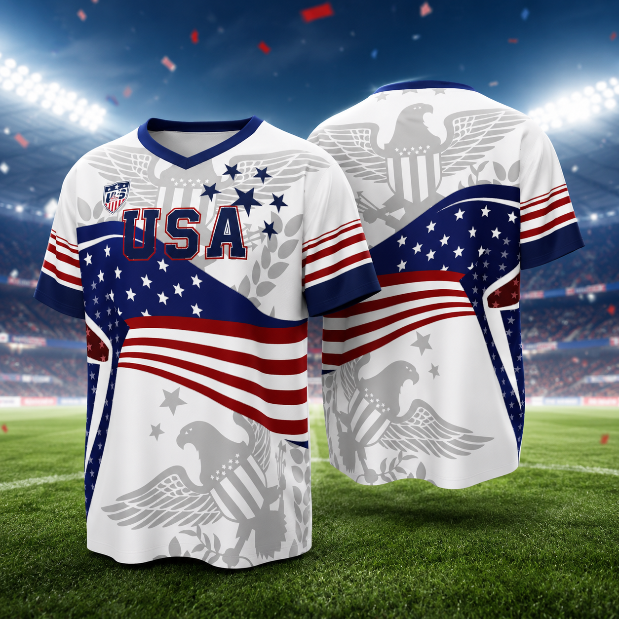 USA 2026 World Cup Jersey - Bald Eagle Patriotic Soccer Shirt 🦅