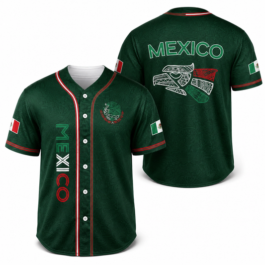 Aztec Eagle Warrior Culture Mexico Baseball Jersey