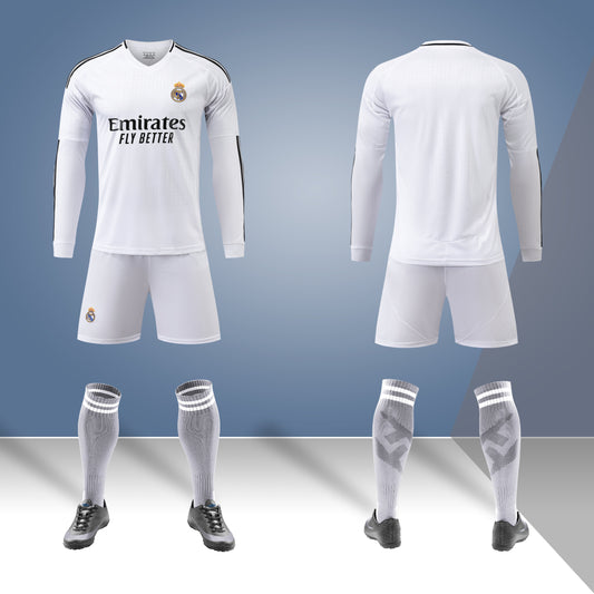2024-25 Real Madrid Home Long Sleeve Jersey