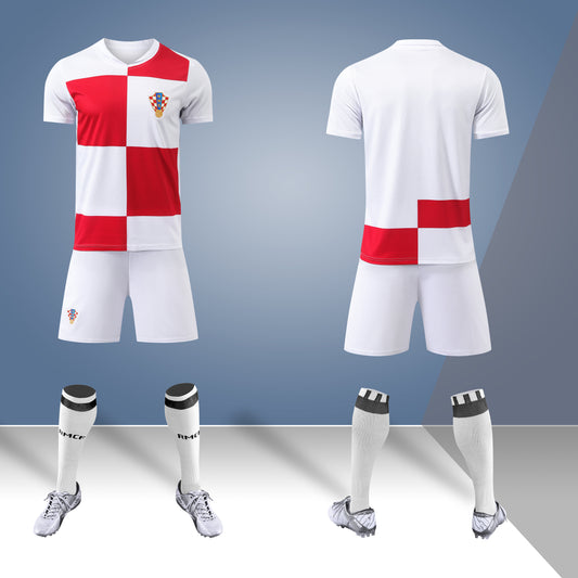 2024-25 Croatia Home Red and White Jersey