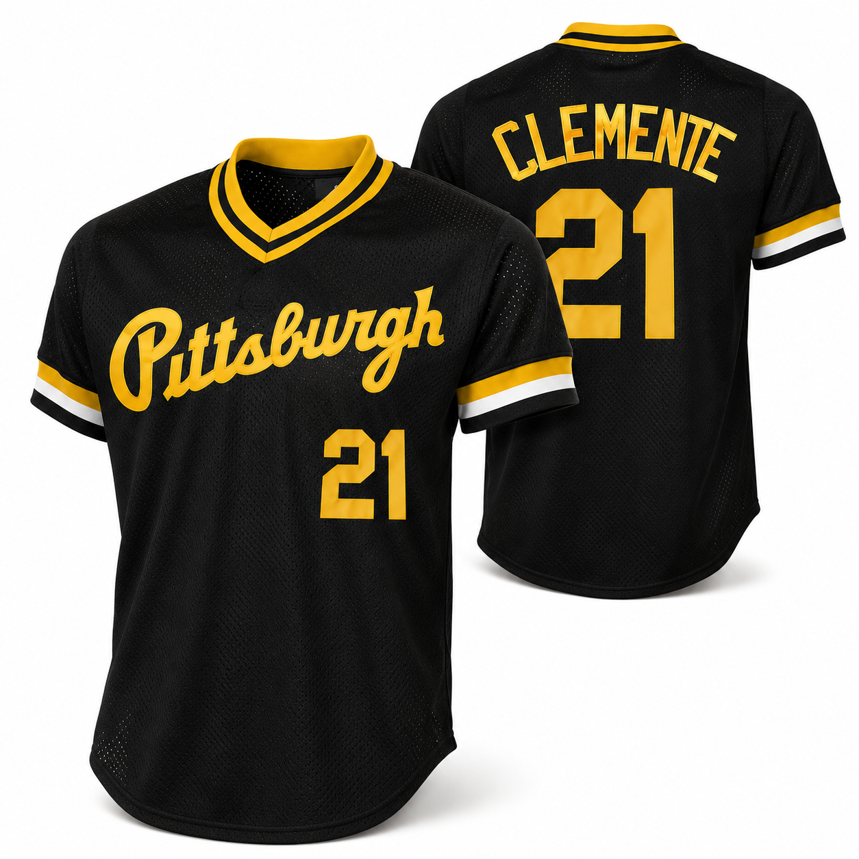 Vintage Pittsburgh Clemente #21 Embroidered Baseball Jersey