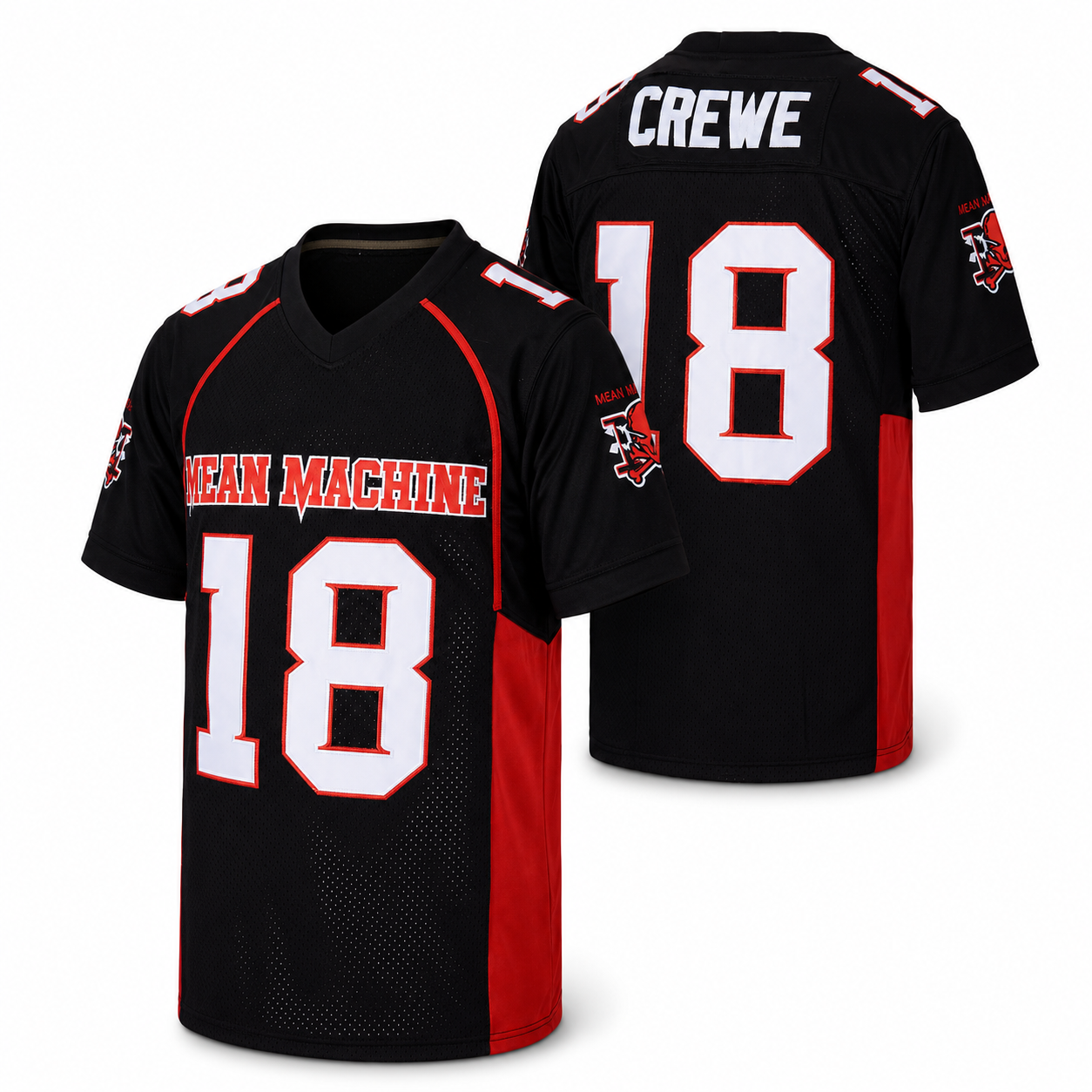 Mean Machine #18 Football Jersey - Retro Streetwear Mesh Sports Shirt