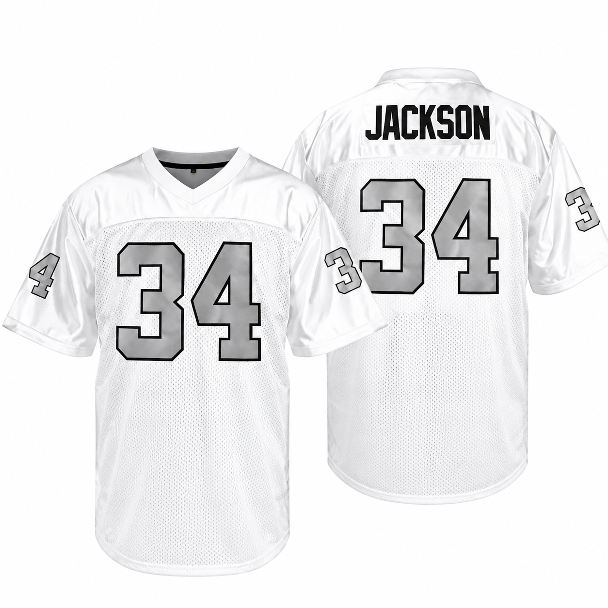 34 Raiders Embroidered Football Jersey for Vintage Blockcore Streetwear Look