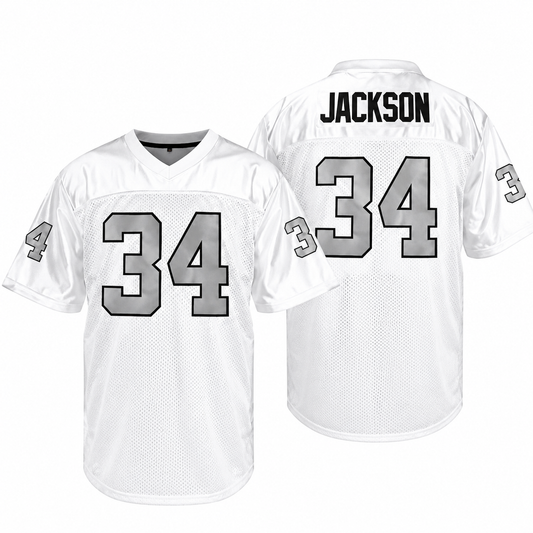34 Raiders Embroidered Football Jersey for Vintage Blockcore Streetwear Look