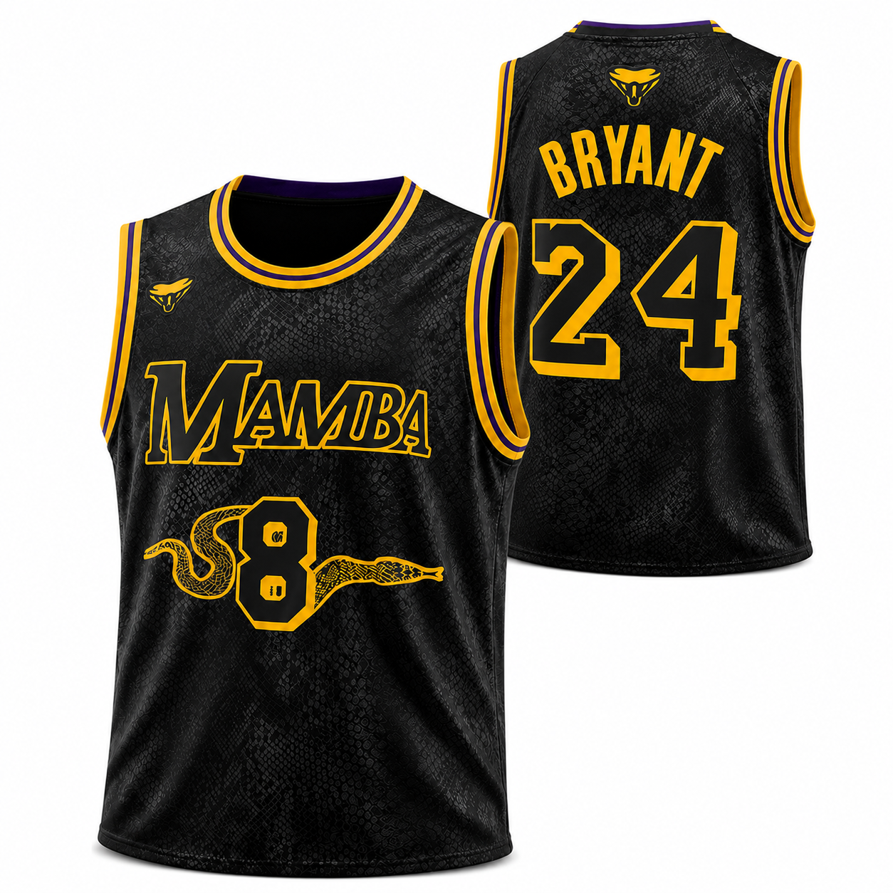 Mamba Mentality Vintage #8 & #24 Embroidered Urban Hype Basketball Jersey