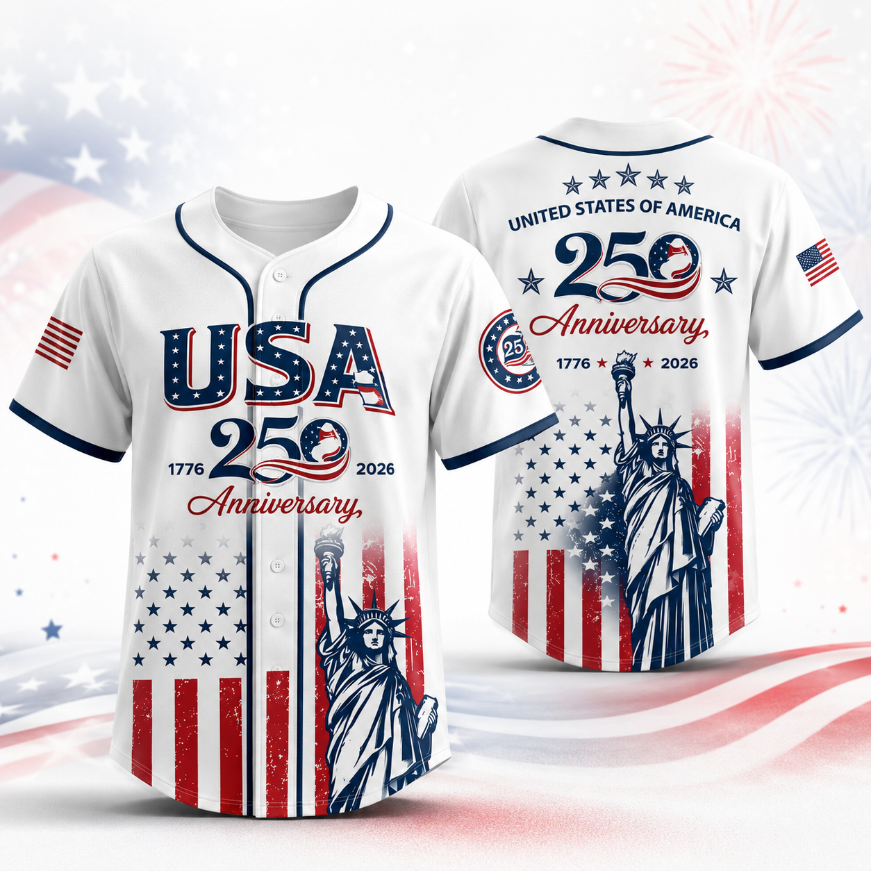USA 250th Anniversary Baseball Jersey