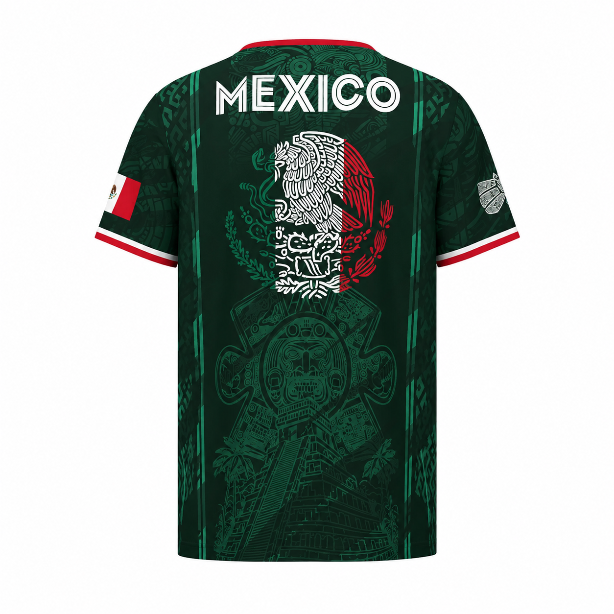 2026 Mexico Soccer Jersey | Chichén Itzá Pyramid Graphic Retro Football Jersey