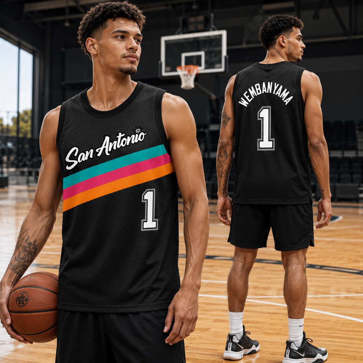 The #1 San Antonio Vintage Embroidered Streetwear Basketball Jersey