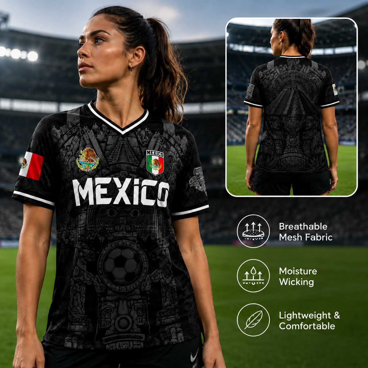Mexico Retro World Cup Aztec Soccer Jersey