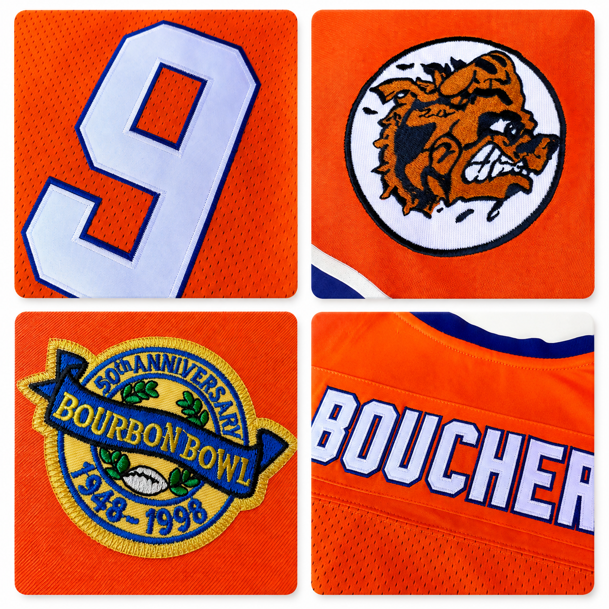 Embroidered #9 Mud Dogs Jersey