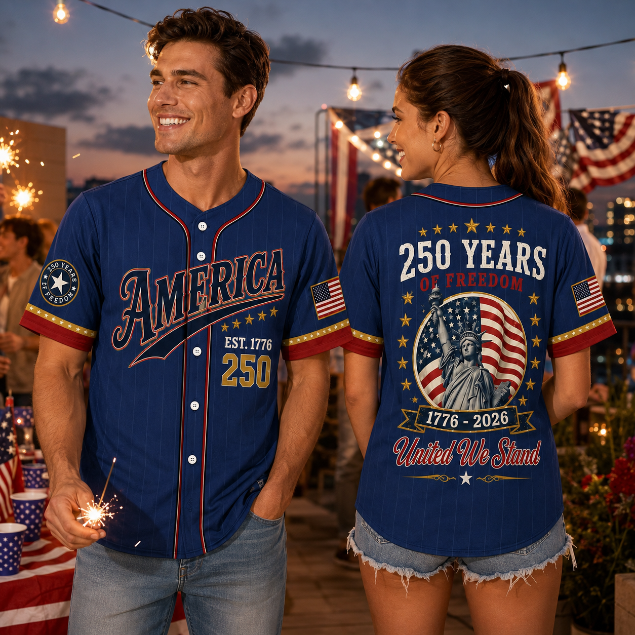 America 250 Years of Freedom Statue of Liberty Baseball Jersey