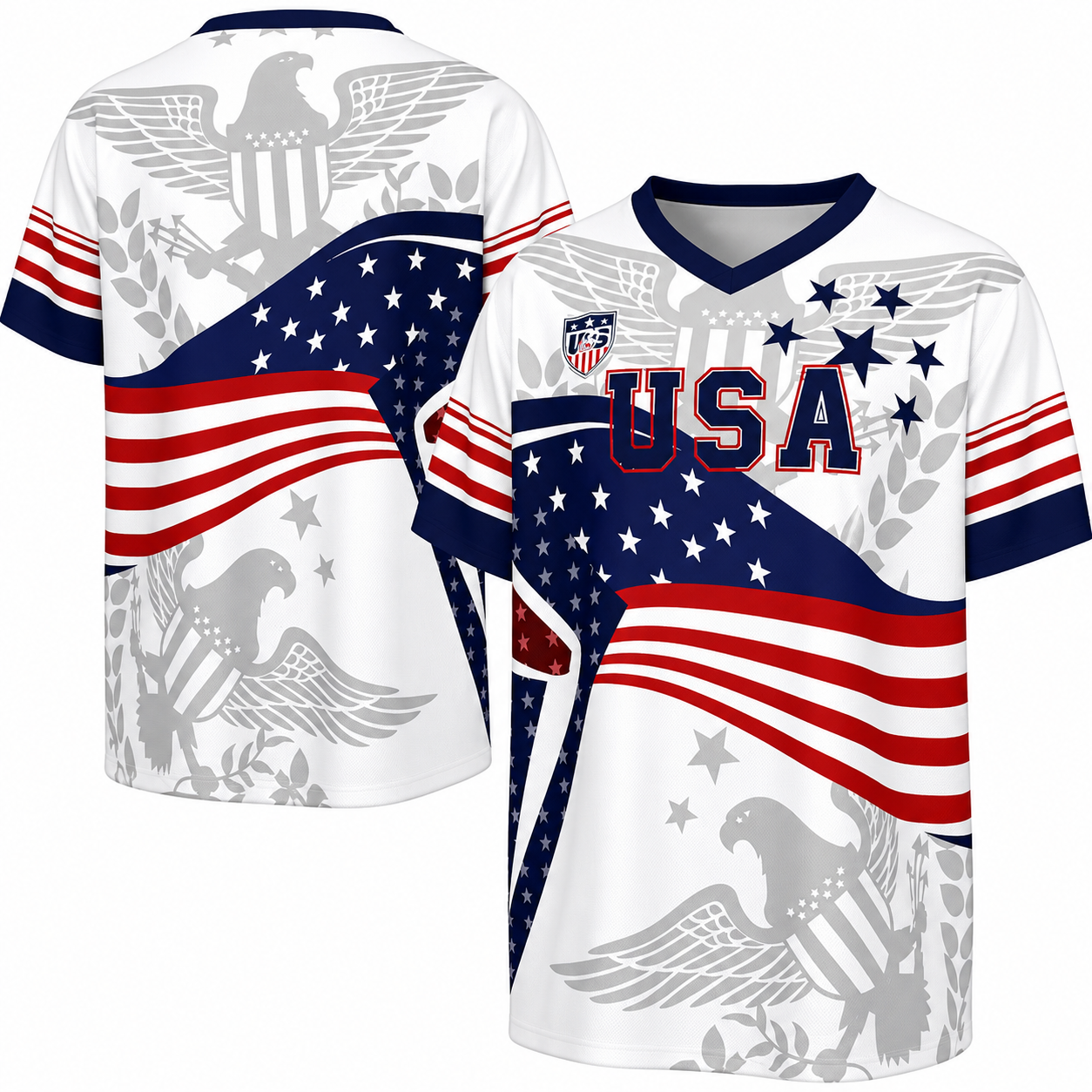 USA 2026 World Cup Jersey - Bald Eagle Patriotic Soccer Shirt 🦅