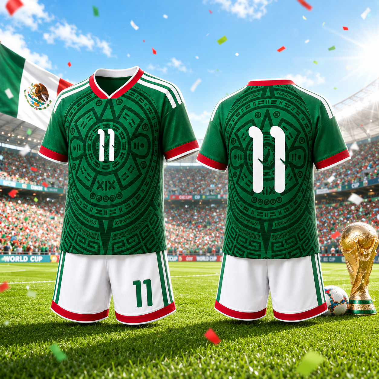 Personalized Mexico World Cup Kids Soccer Set