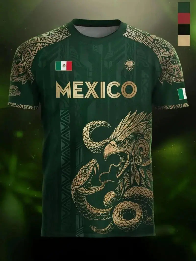 Mexico Aztec Eagle Heritage Soccer Performance Jersey