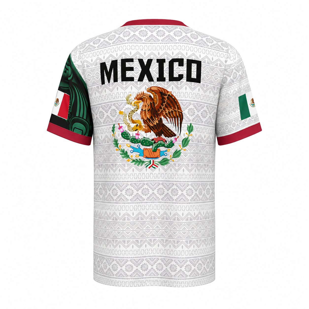 2026 Mexican Soccer Jersey | Mexico Aztec Calendar Style V-Neck Football Jersey for Players & Fans