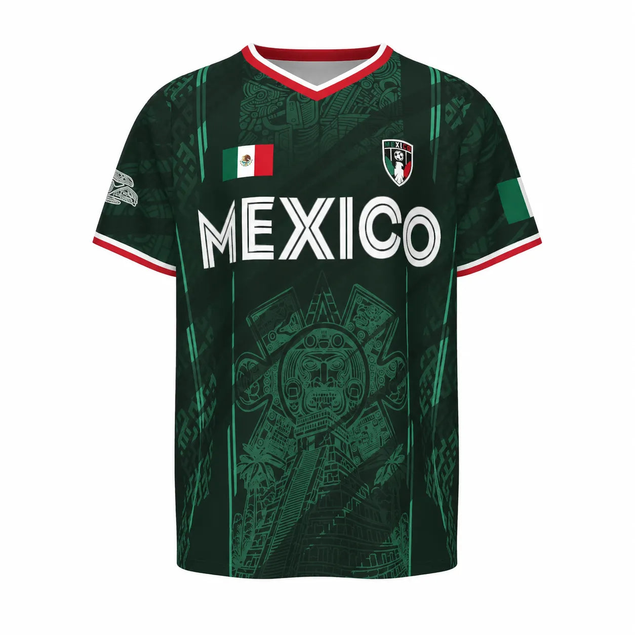 2026 Mexico Soccer Jersey | Chichén Itzá Pyramid Graphic Retro Football Jersey