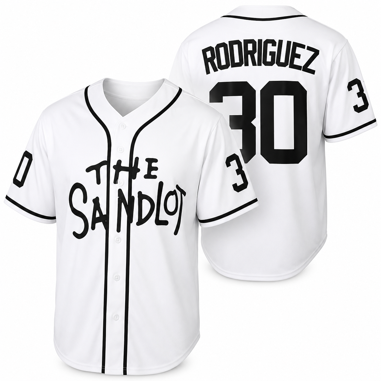 The Sandlot Movie Embroidered Retro Baseball Jersey Hip Hop Streetwear Shirt