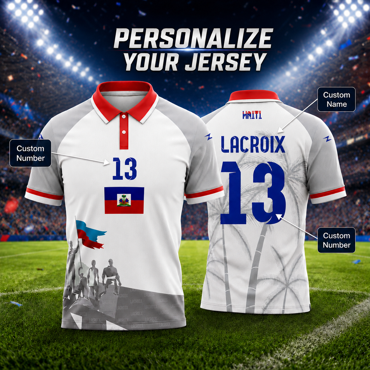 World Cup 2026 Custom Haiti Soccer Shirt
