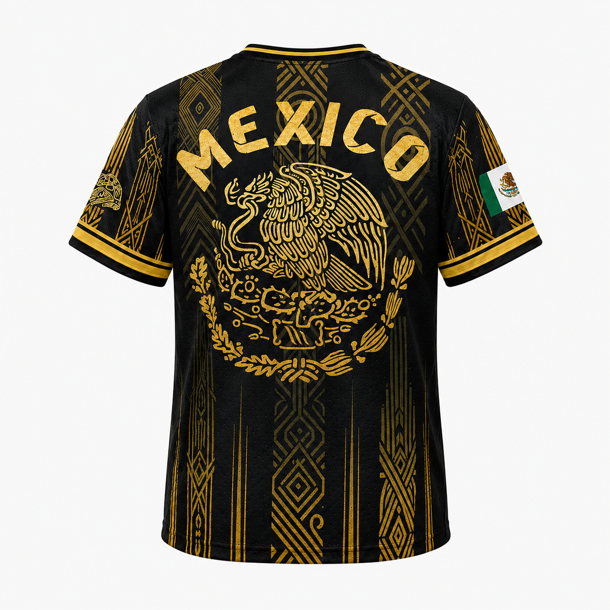 Mexico 2026 Black Gold Aztec Soccer Jersey
