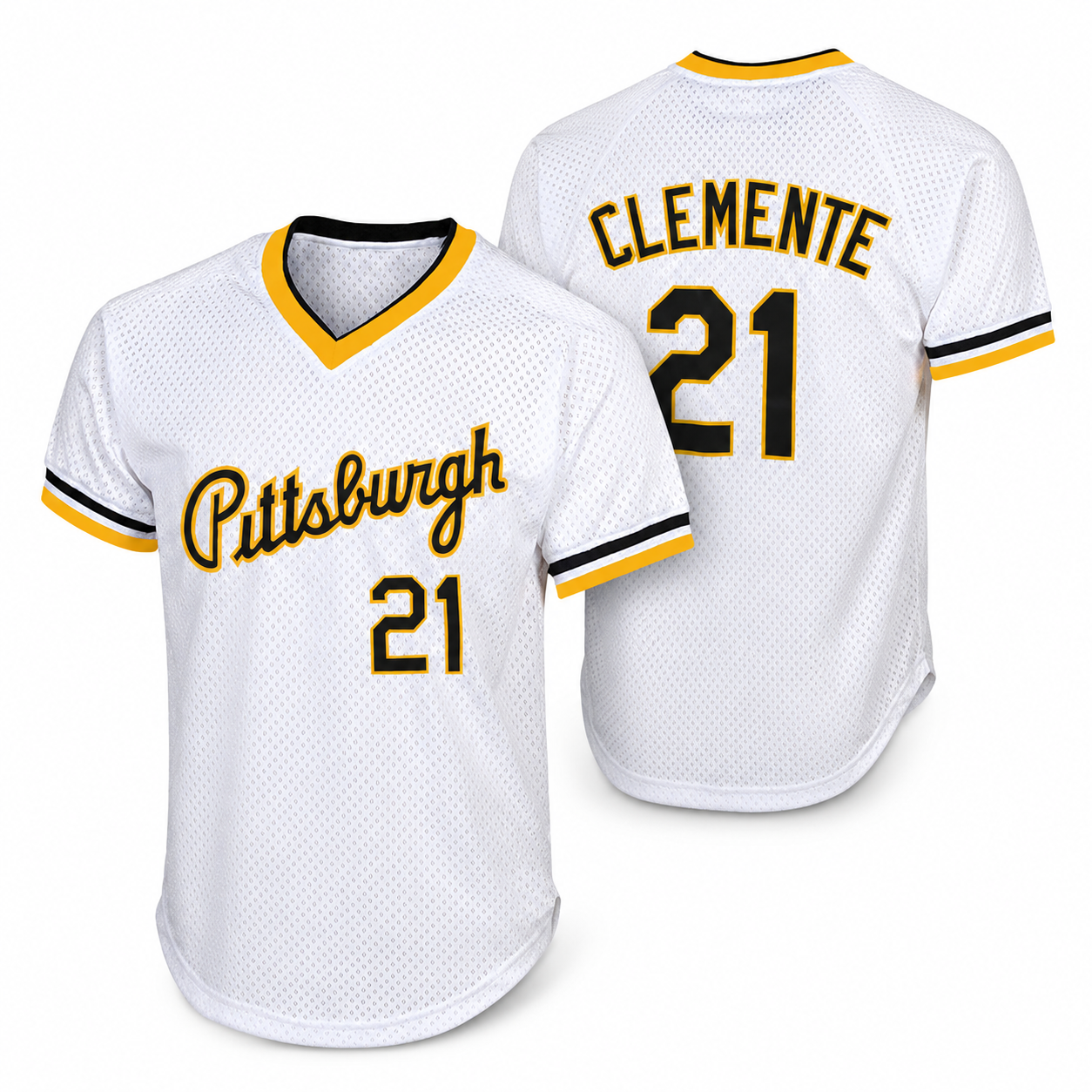 Vintage Pittsburgh Clemente #21 Embroidered Baseball Jersey