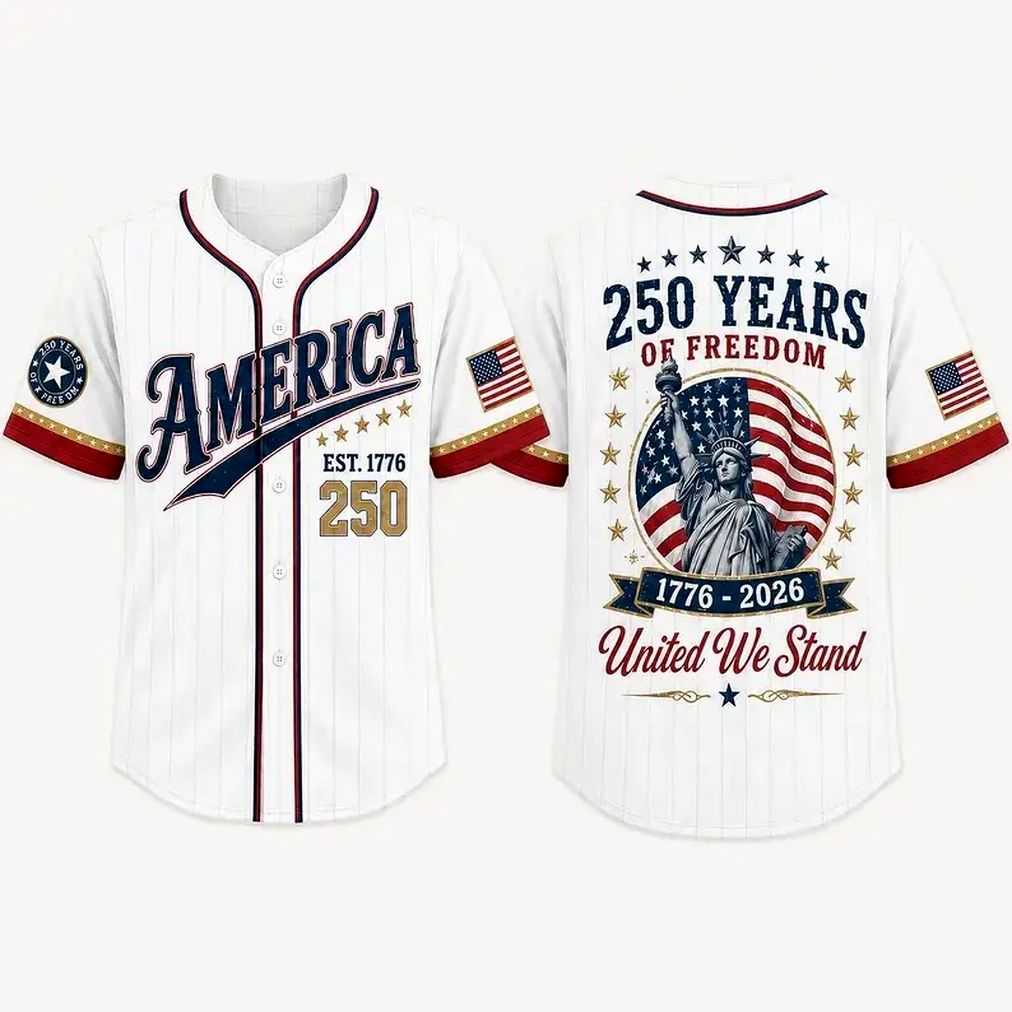America 250 Years of Freedom Statue of Liberty Baseball Jersey