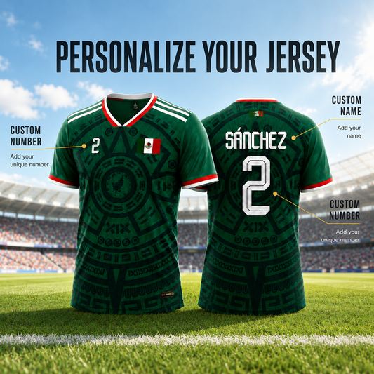 Custom 2026 Mexico Home Soccer Jersey