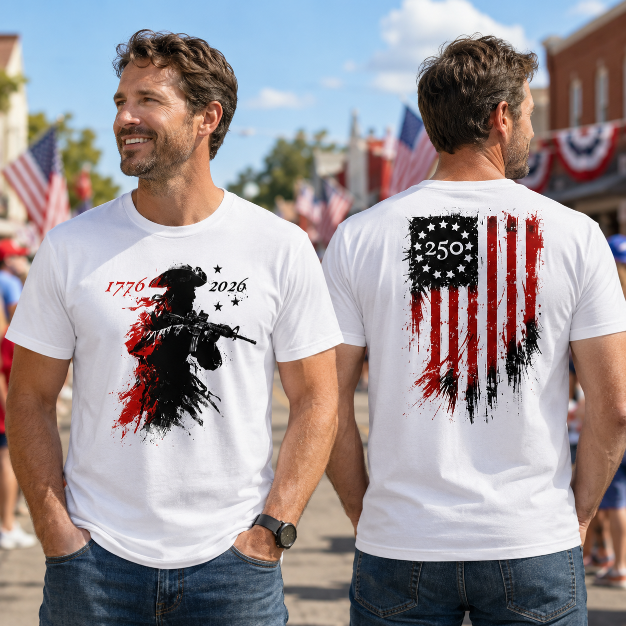 1776-2026 Revolutionary Soldier Patriot T-Shirt
