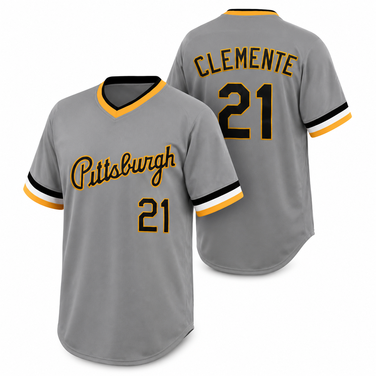 Vintage Pittsburgh Clemente #21 Embroidered Baseball Jersey