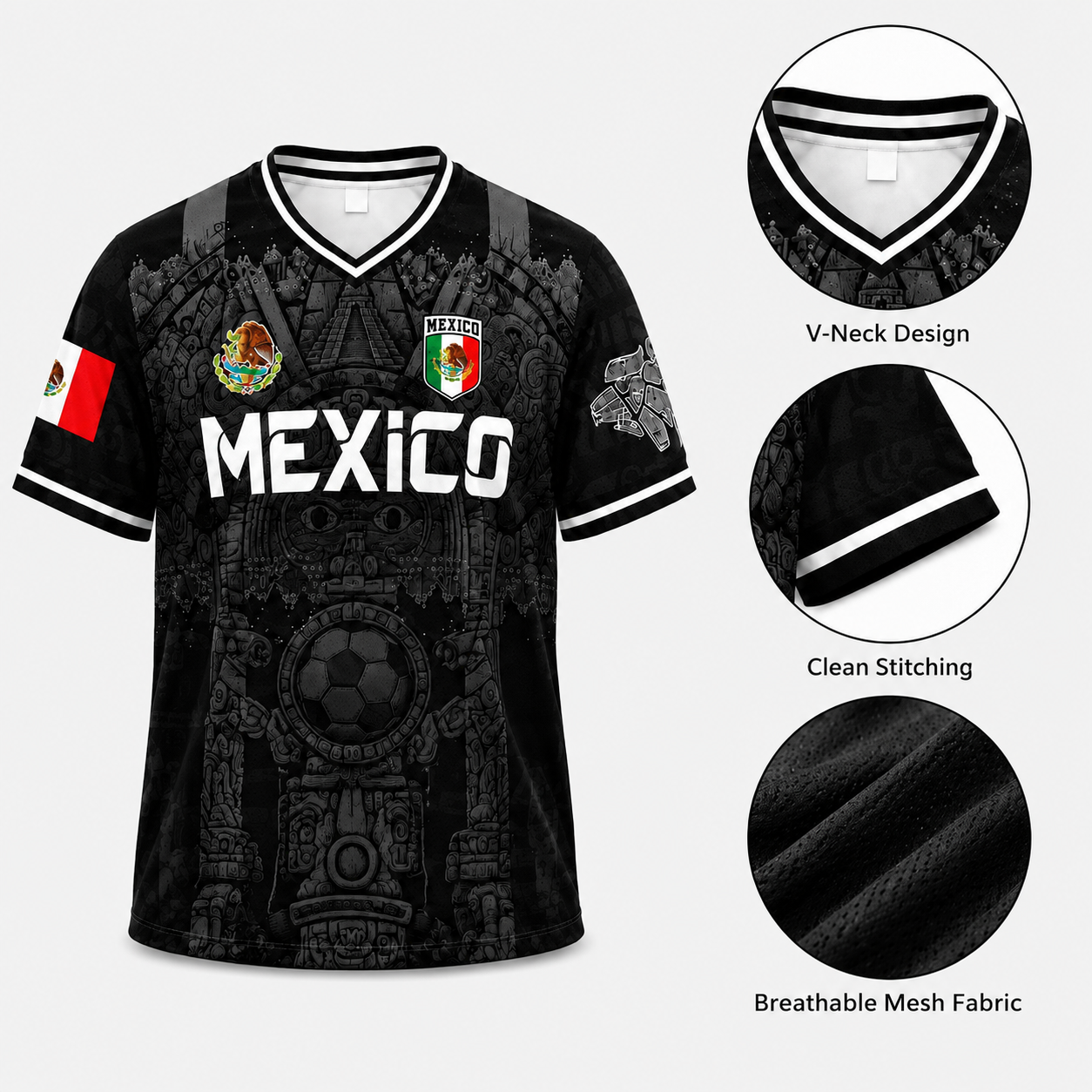 Mexico Retro World Cup Aztec Soccer Jersey