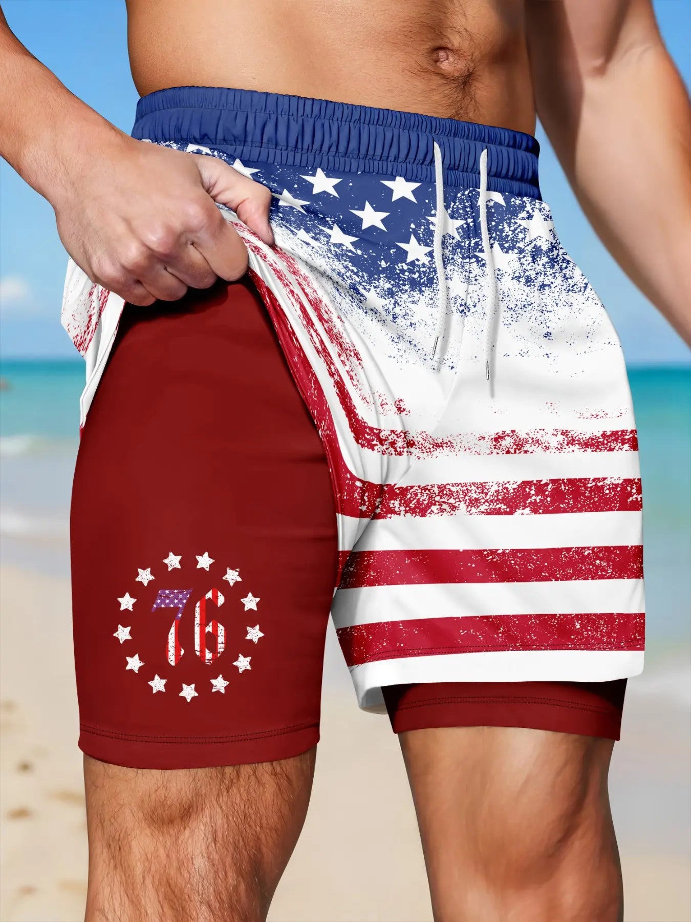 Usa 250th Anniversary Flag Print